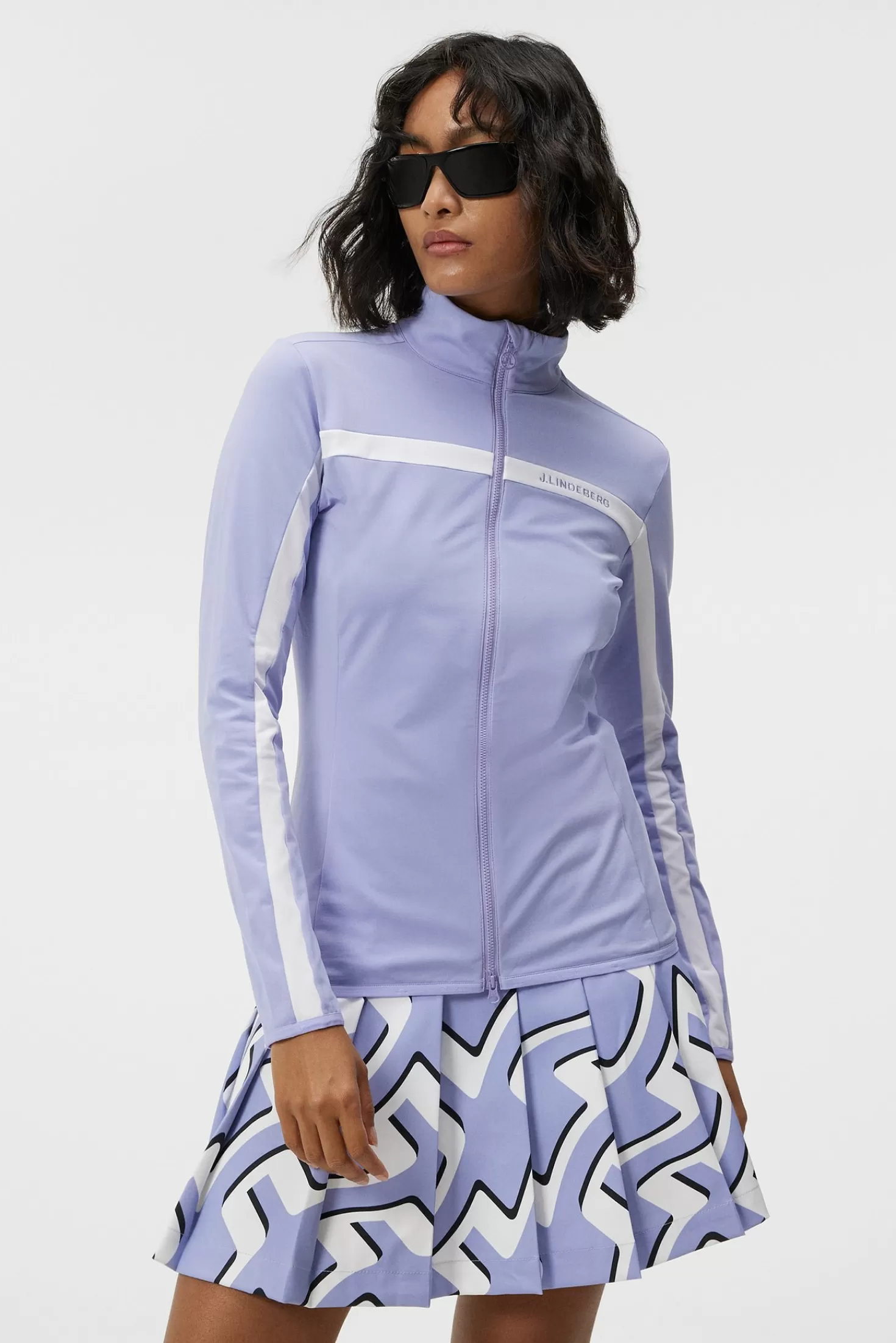 Bas- och mellanlager<J.Lindeberg Seasonal Janice Mid Layer Sweet Lavender
